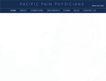 Tablet Screenshot of pacificpainphysicians.com